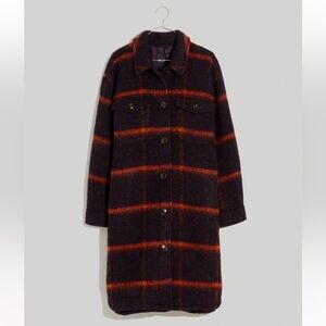 Madewell Long Shirt-Jacket in Windowpane